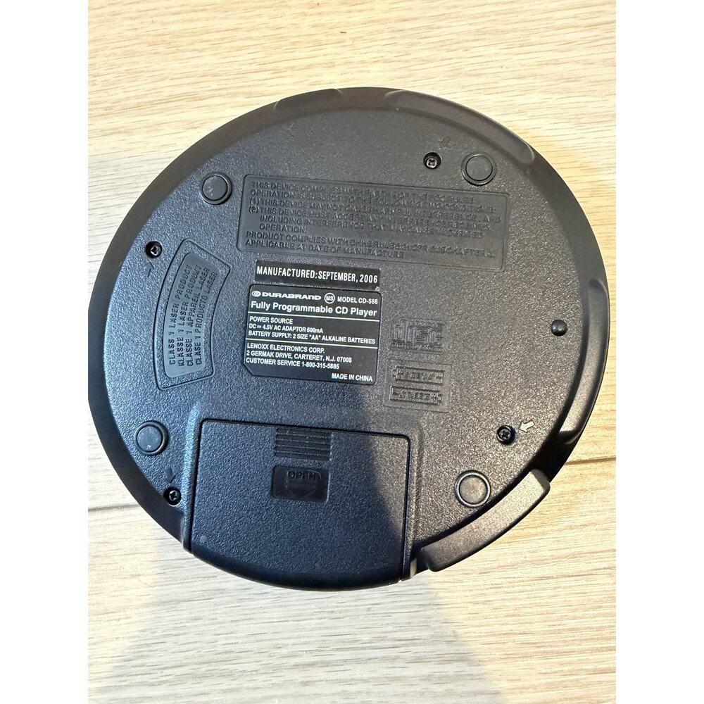Durabrand Discman CD-566/ Audio Portable CD Player View Working Tested - Picture 3 of 3